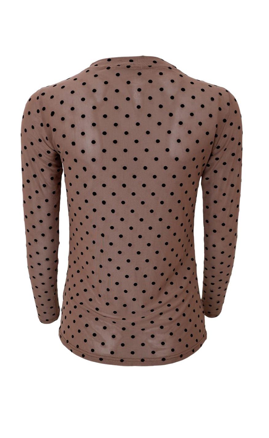 Black Colour Bluse - Jennie - Taupe