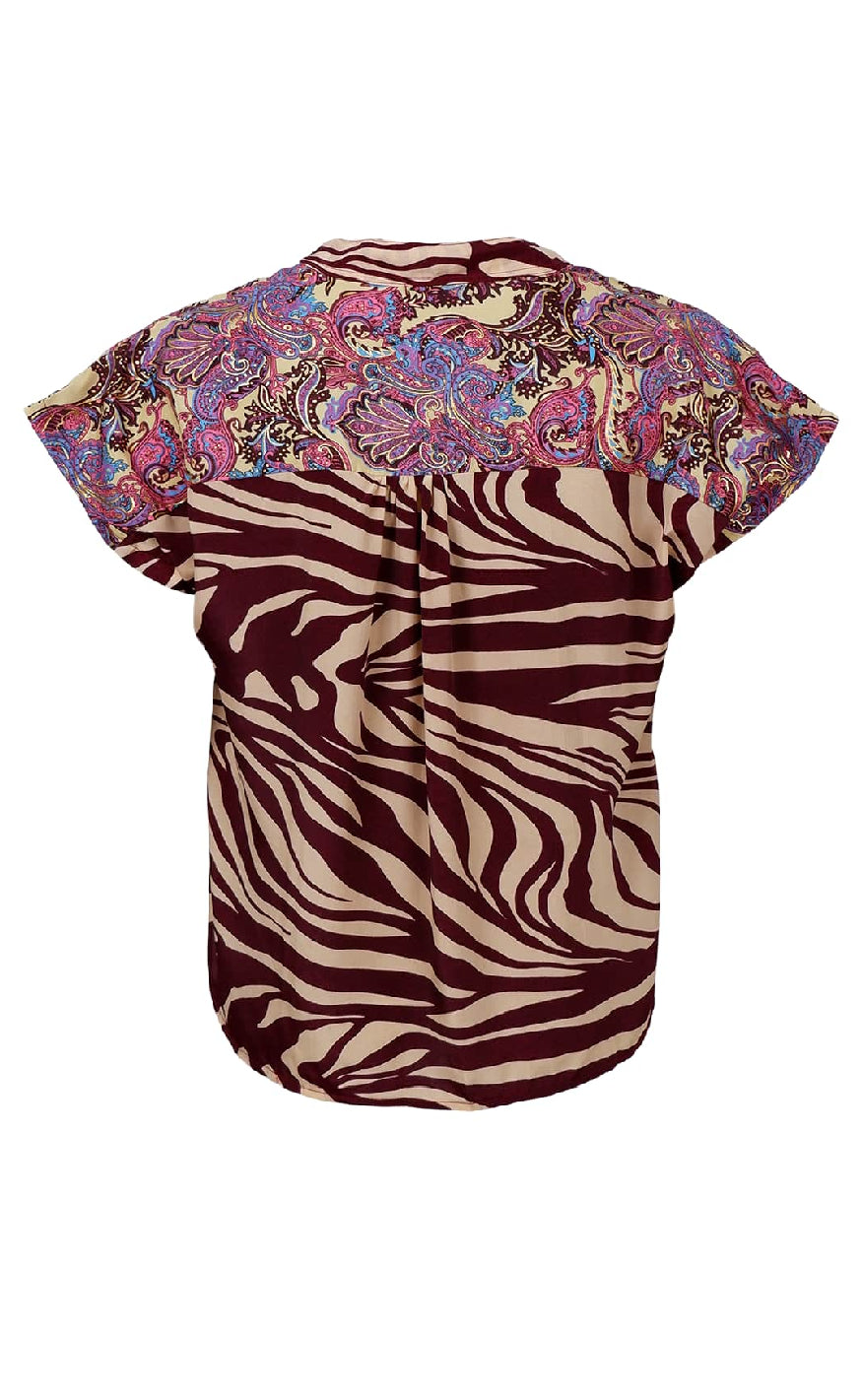 Black Colour Bluse - Luna Andra - Royal Berry Mix