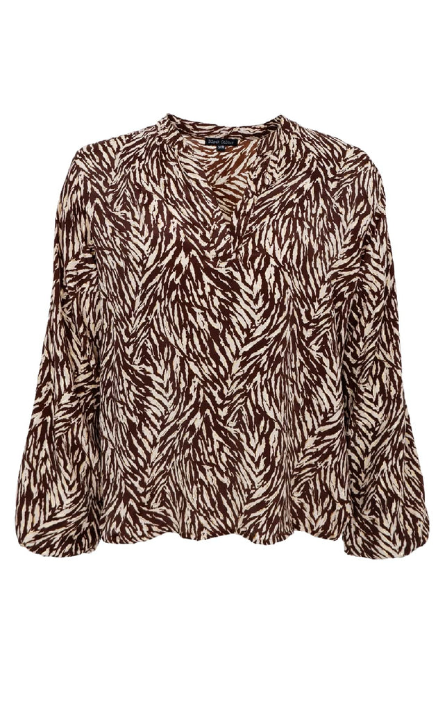 Black Colour Bluse - Luna - Golden Toffee