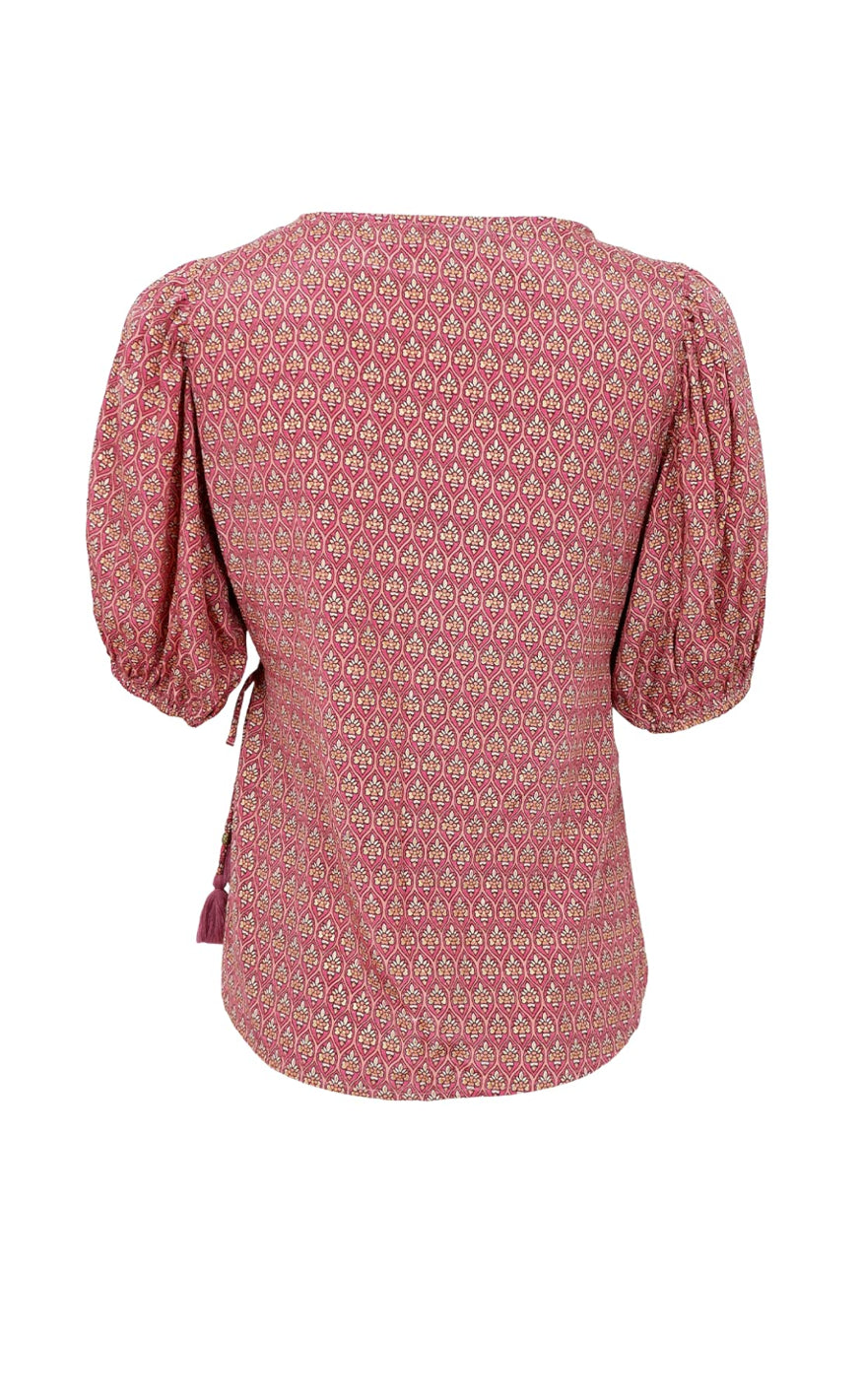 Black Colour Bluse - Luna Puff - Indie Berry