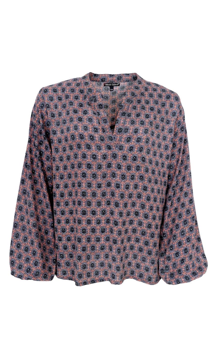 Black Colour Bluse - Luna - Rose Safire