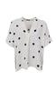 Black Colour Bluse - Melina SS Linen - Dot