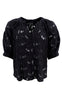 Black Colour Bluse - Nelly Flower - Black