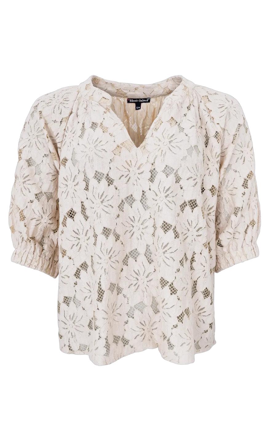 Black Colour Bluse - Nelly Flower - Champange