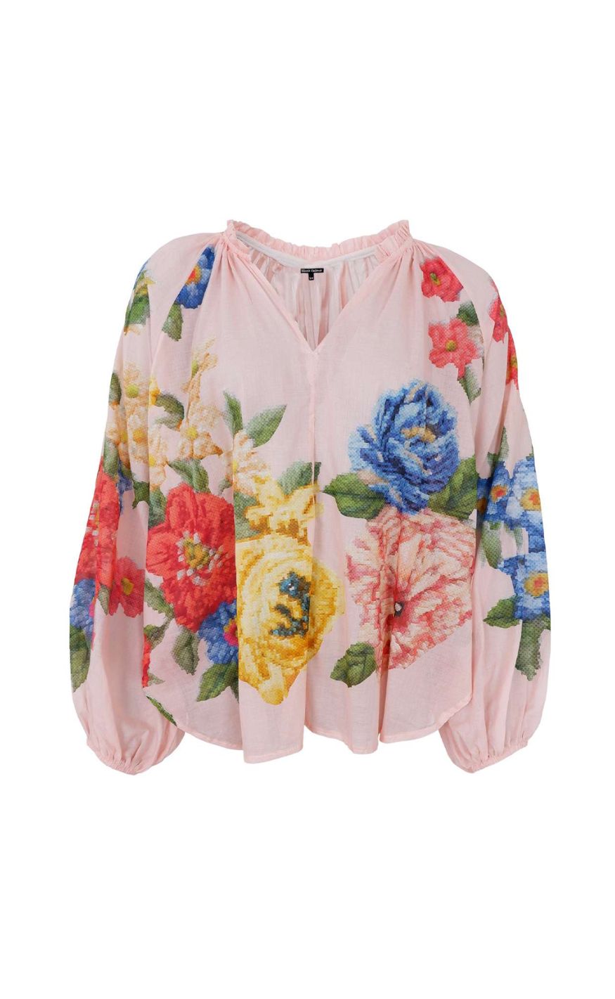 Black Colour Bluse - Norma - Rose