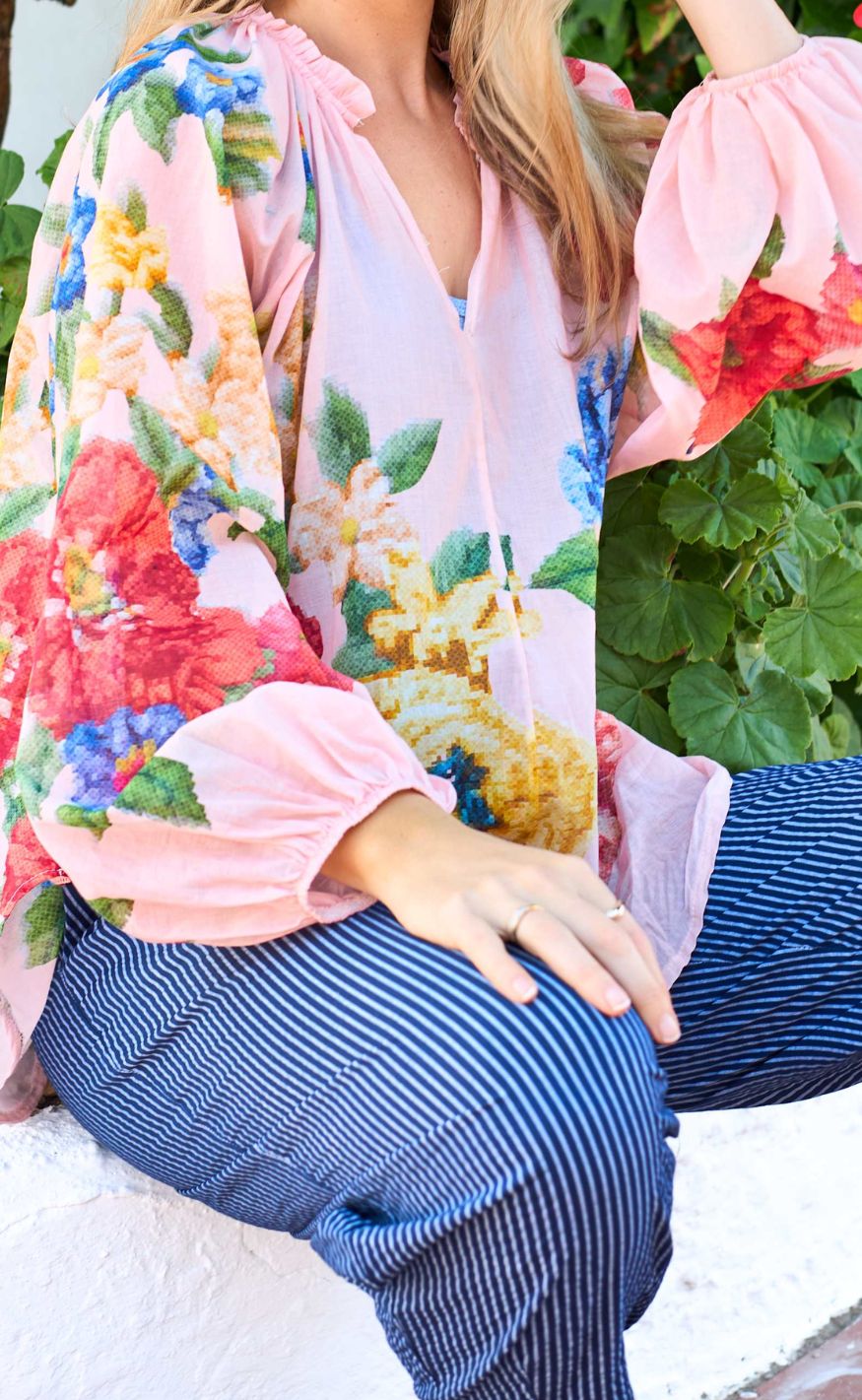 Black Colour Bluse - Norma - Rose