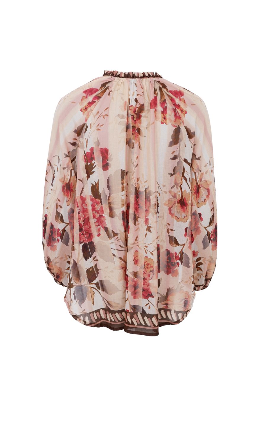Black Colour Bluse - Rosewood - Creme Rose