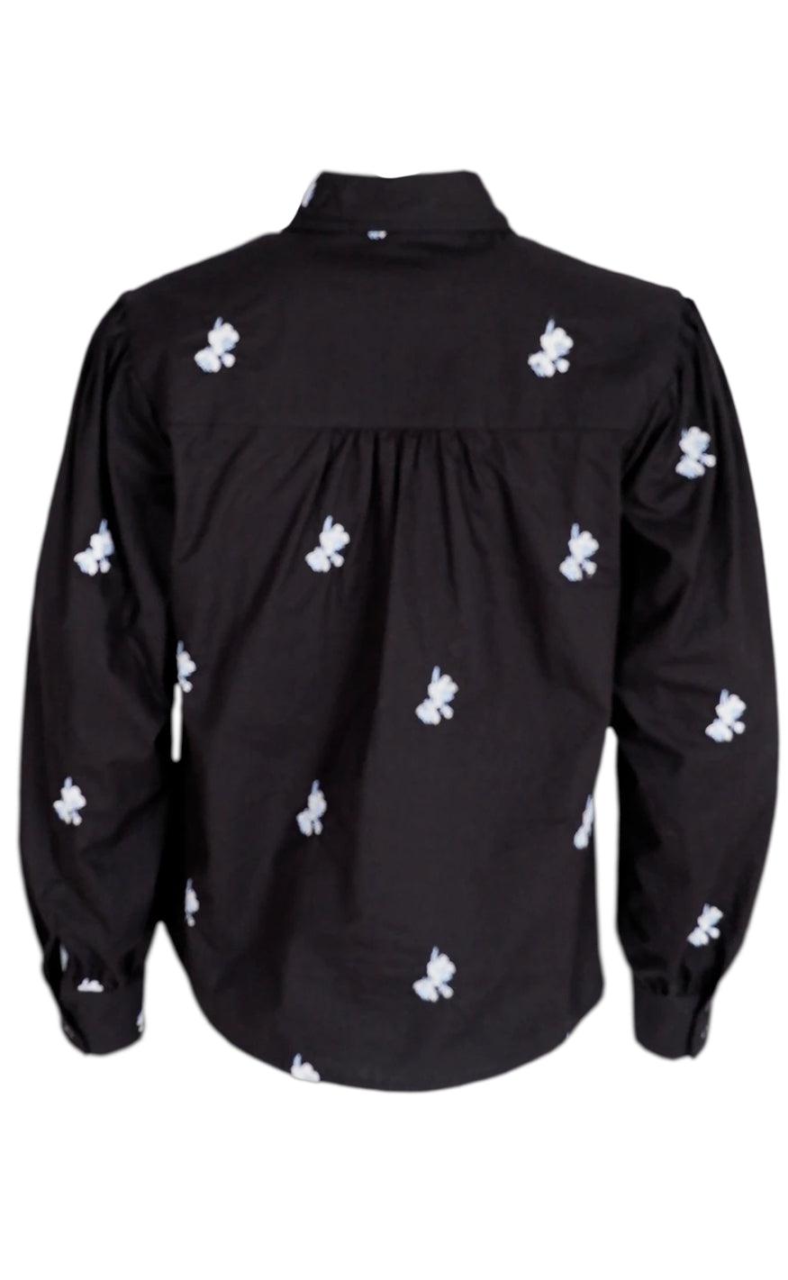 Black Colour Bluse - Shia Boho - Black