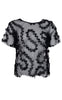 Black Colour Bluse - Swirl - Black