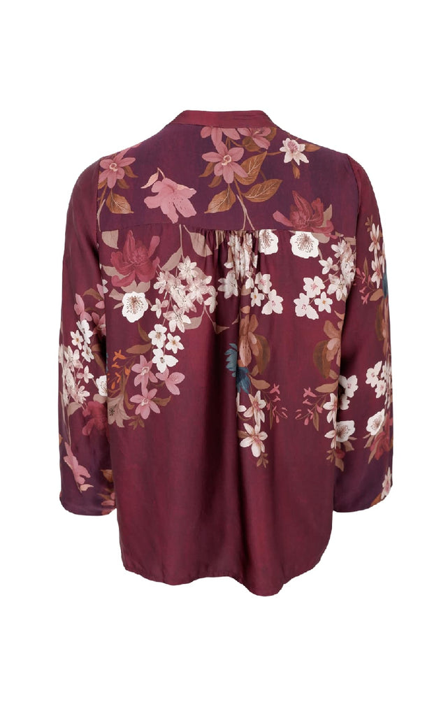 Black Colour Bluse - Zendaya - Plum Flower