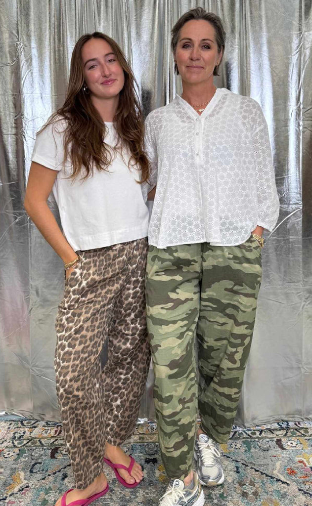 Black Colour Bukser - Abbie Barrel - Camouflage