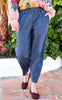 Black Colour Bukser - Ally Barrel - Navy