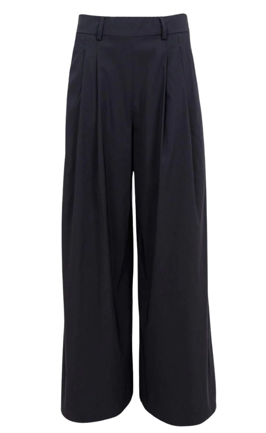 Black Colour Bukser - Davina Wide - Black