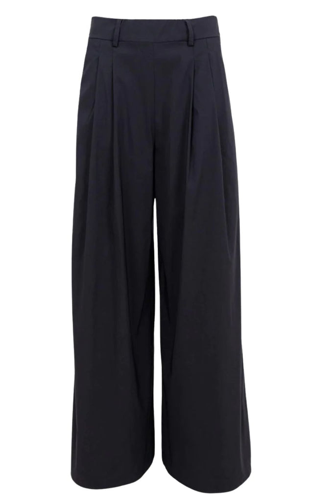 Black Colour Bukser - Davina Wide - Black