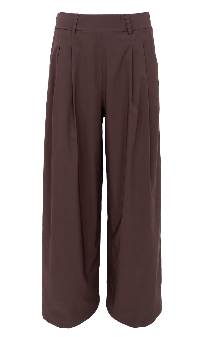 Black Colour Bukser - Davina Wide - Coffee