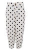 Black Colour Bukser - Ellie Barrel - White Dot