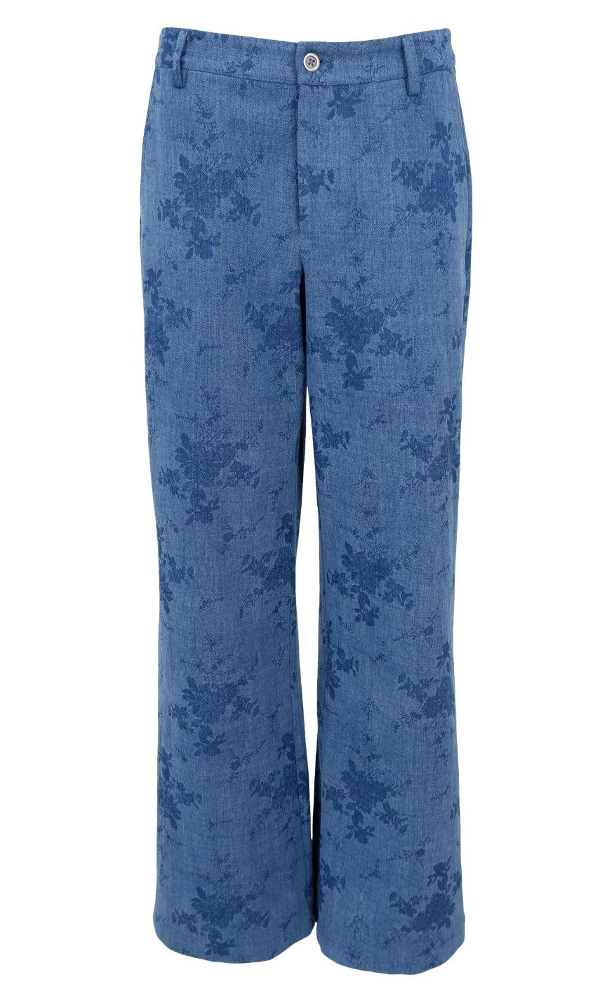 Black Colour Bukser - Fiola - Denim Blue