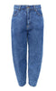 Black Colour Bukser - Izzy Barrel - Mid Blue
