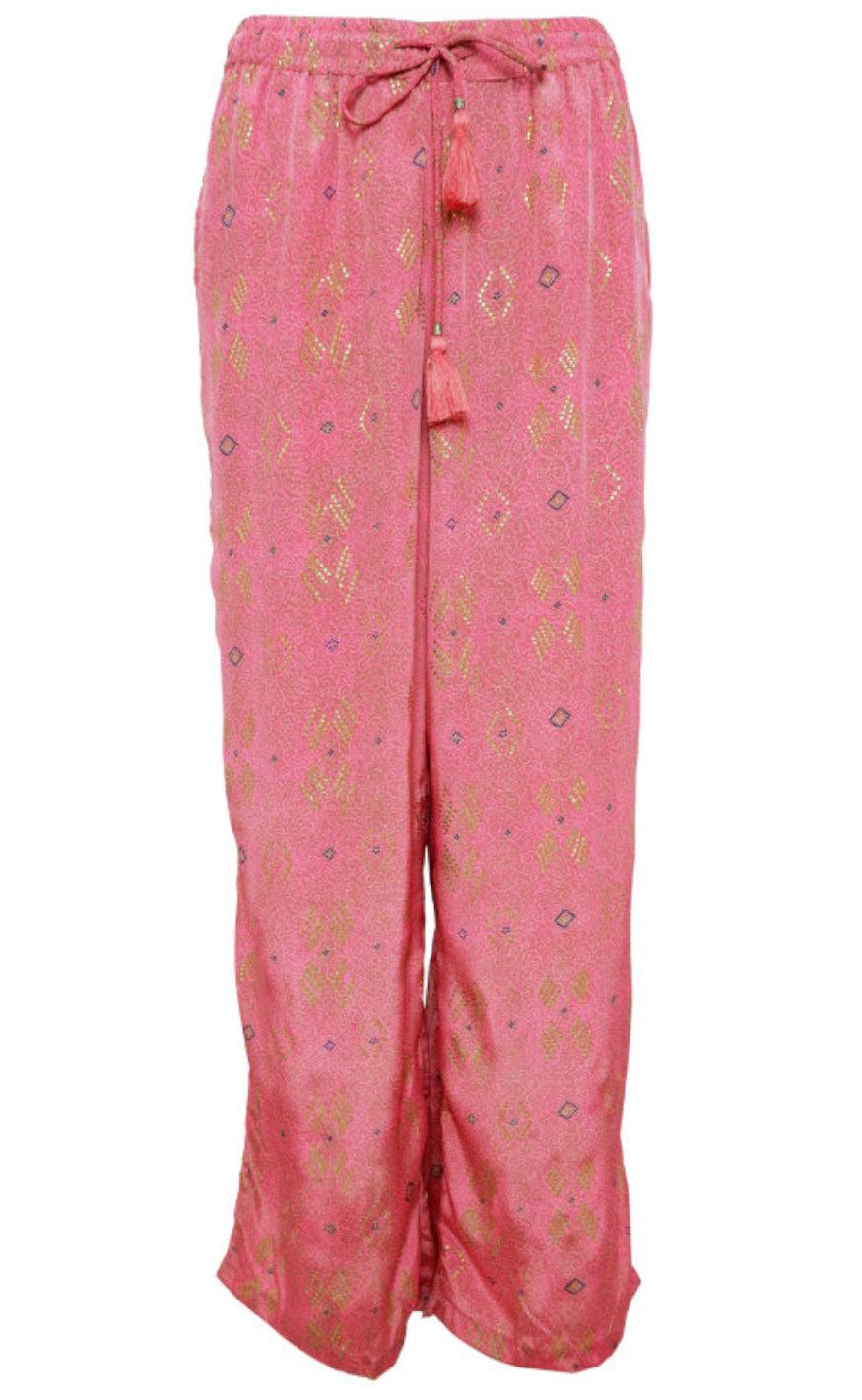 Black Colour Bukser - Luna - Argyle Pink