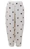 Black Colour Bukser - Melina Barrel Linen - Dot