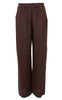 Black Colour Bukser - Melina Wide Linen - Coffee