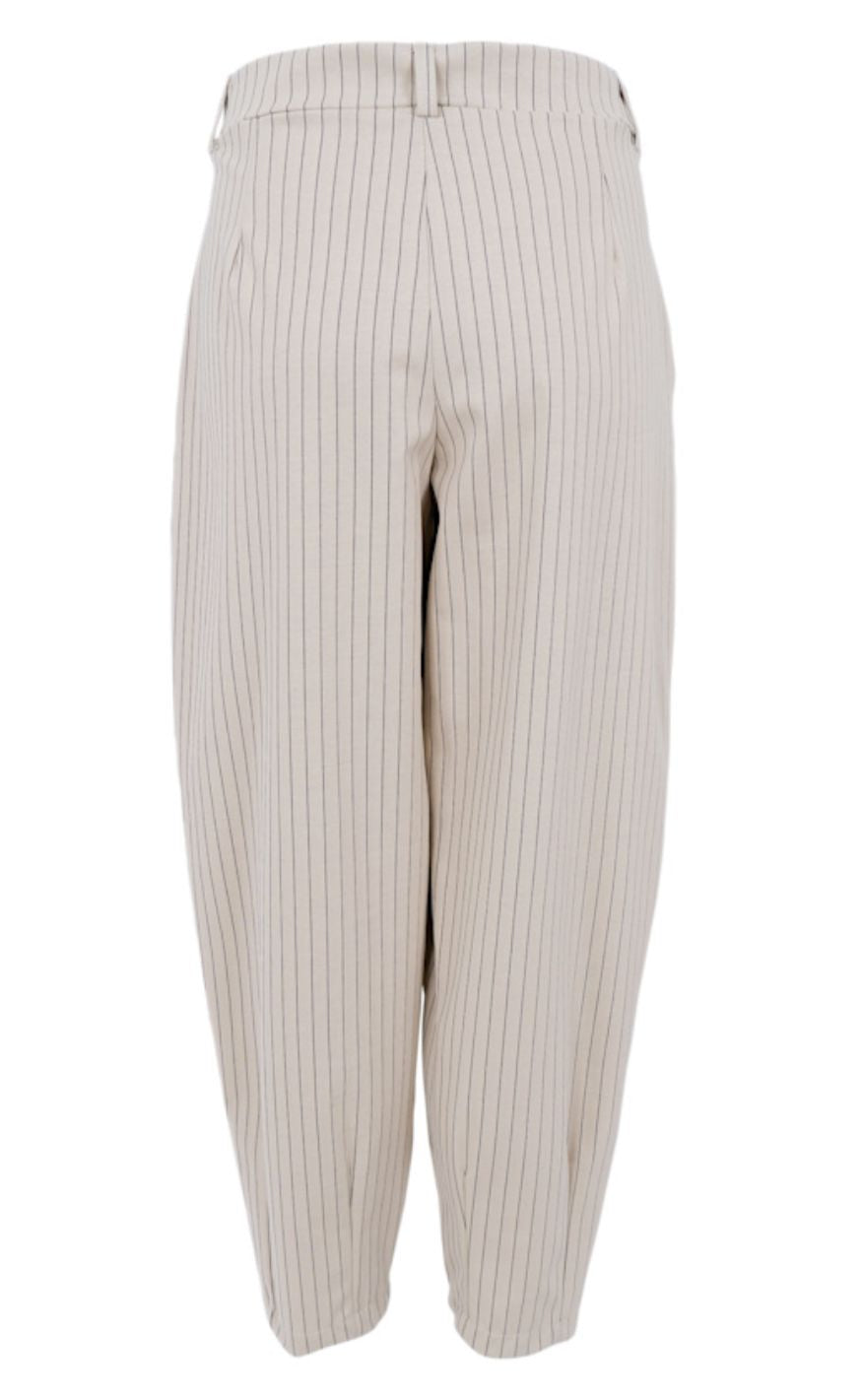 Black Colour Bukser - Milano Barrel - Kit Stripe