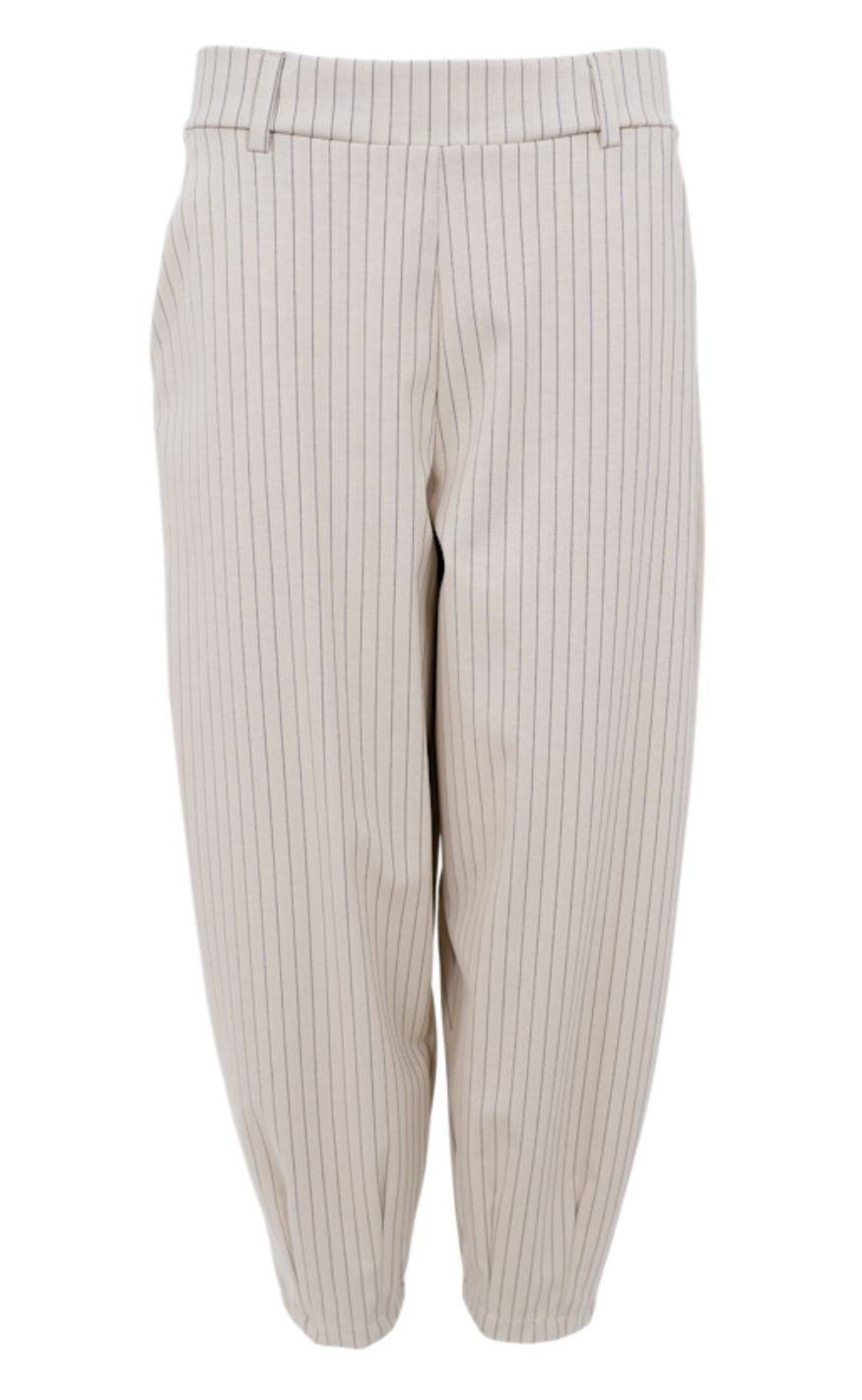 Black Colour Bukser - Milano Barrel - Kit Stripe