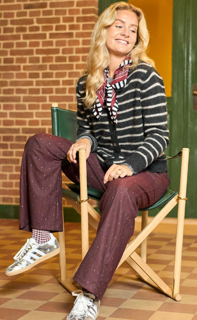 Black Colour Bukser - Murphy - Plum