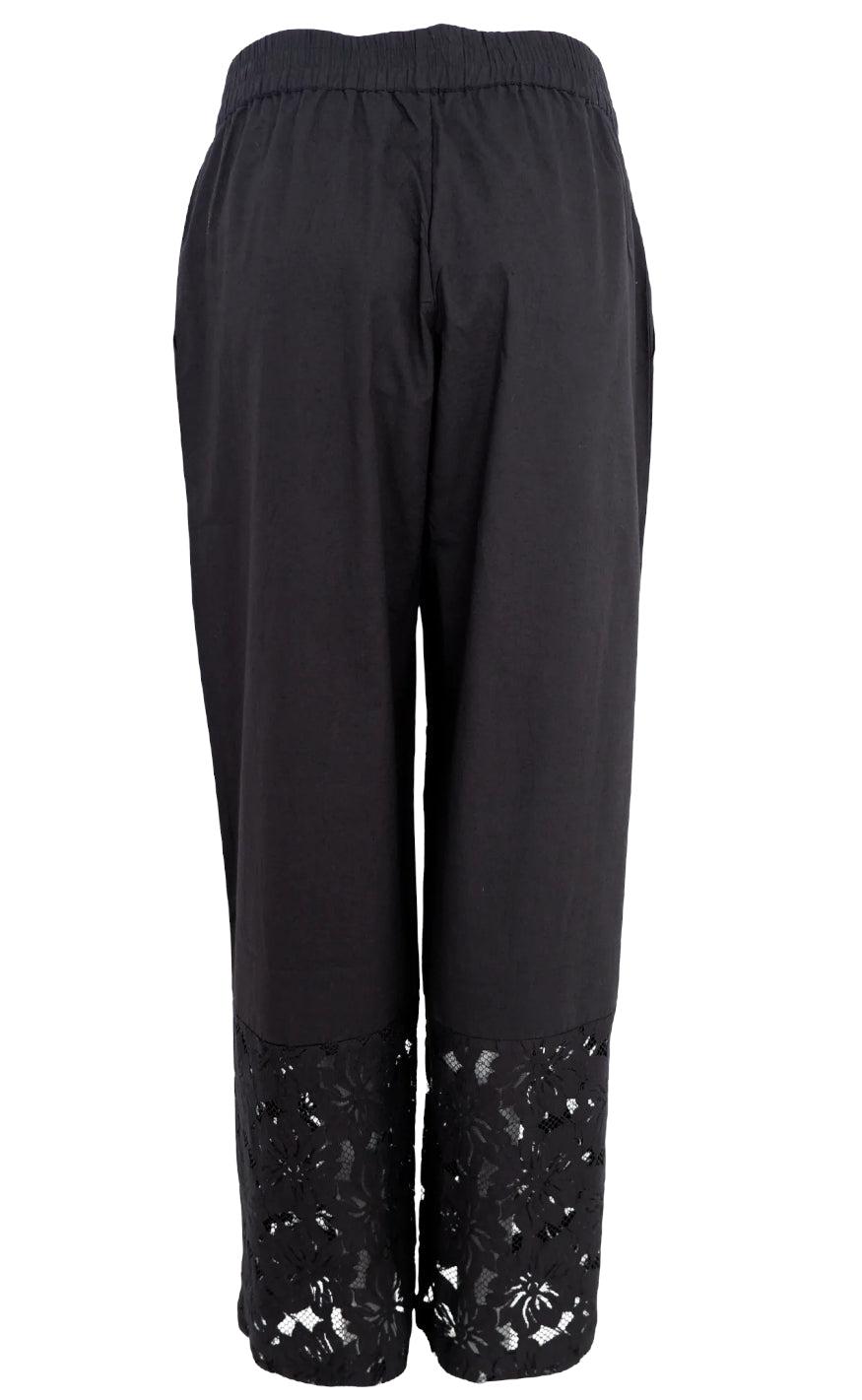 Black Colour Bukser - Nelly Flower - Black