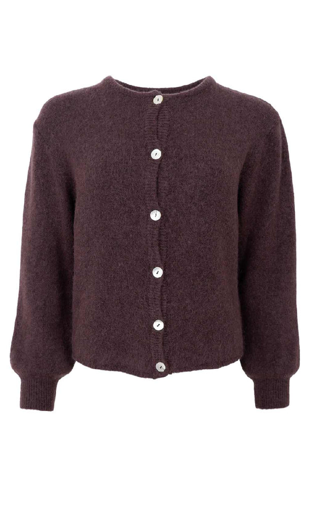 Black Colour Cardigan - Bella - Coffee