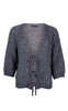 Black Colour Cardigan - Casey - Grey