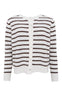 Black Colour Cardigan - Dell - Off White