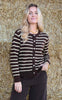 Black Colour Cardigan - Dell Striped - Mocca