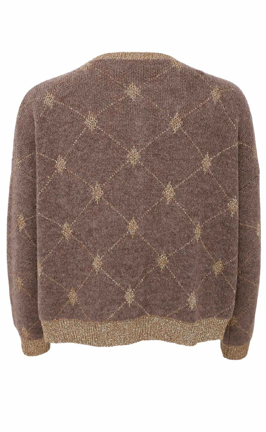 Black Colour Cardigan - Elva - Taupe
