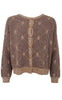 Black Colour Cardigan - Elva - Taupe
