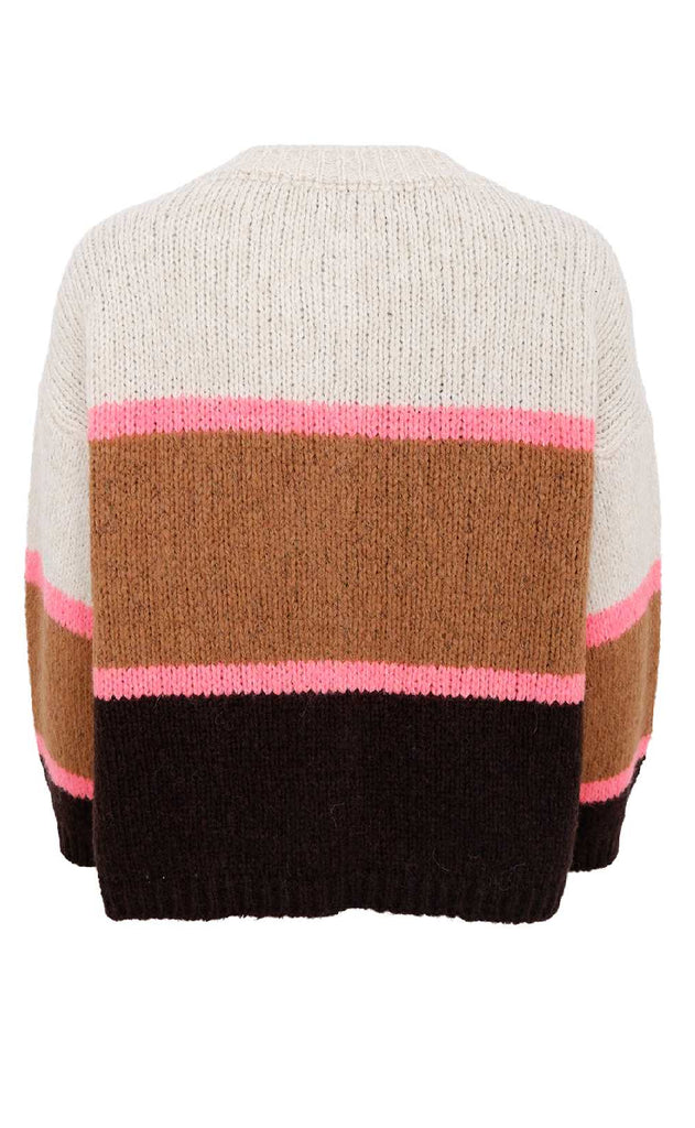 Black Colour Cardigan - Hildur - Camel