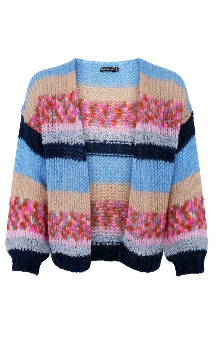 Black Colour Cardigan - Sophie - Blue Multi