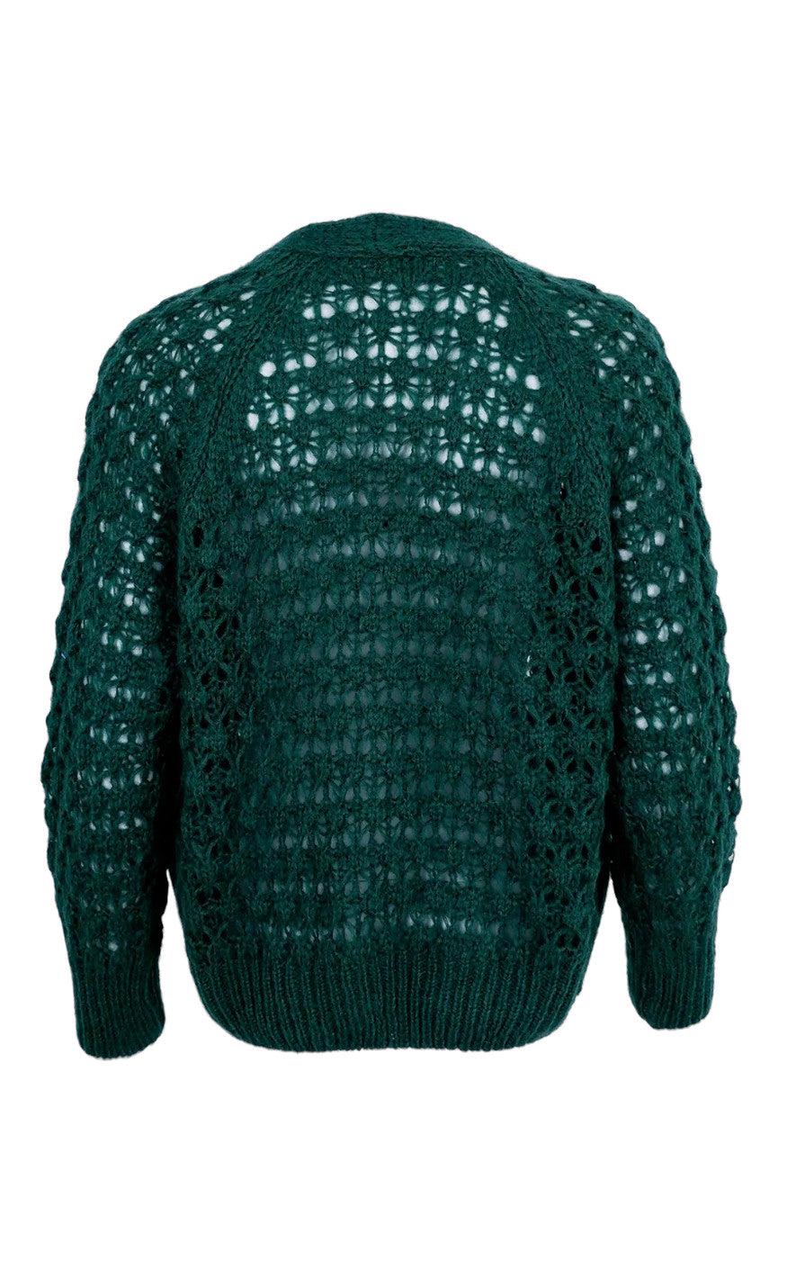 Black Colour Cardigan - Trinity - Deep Green