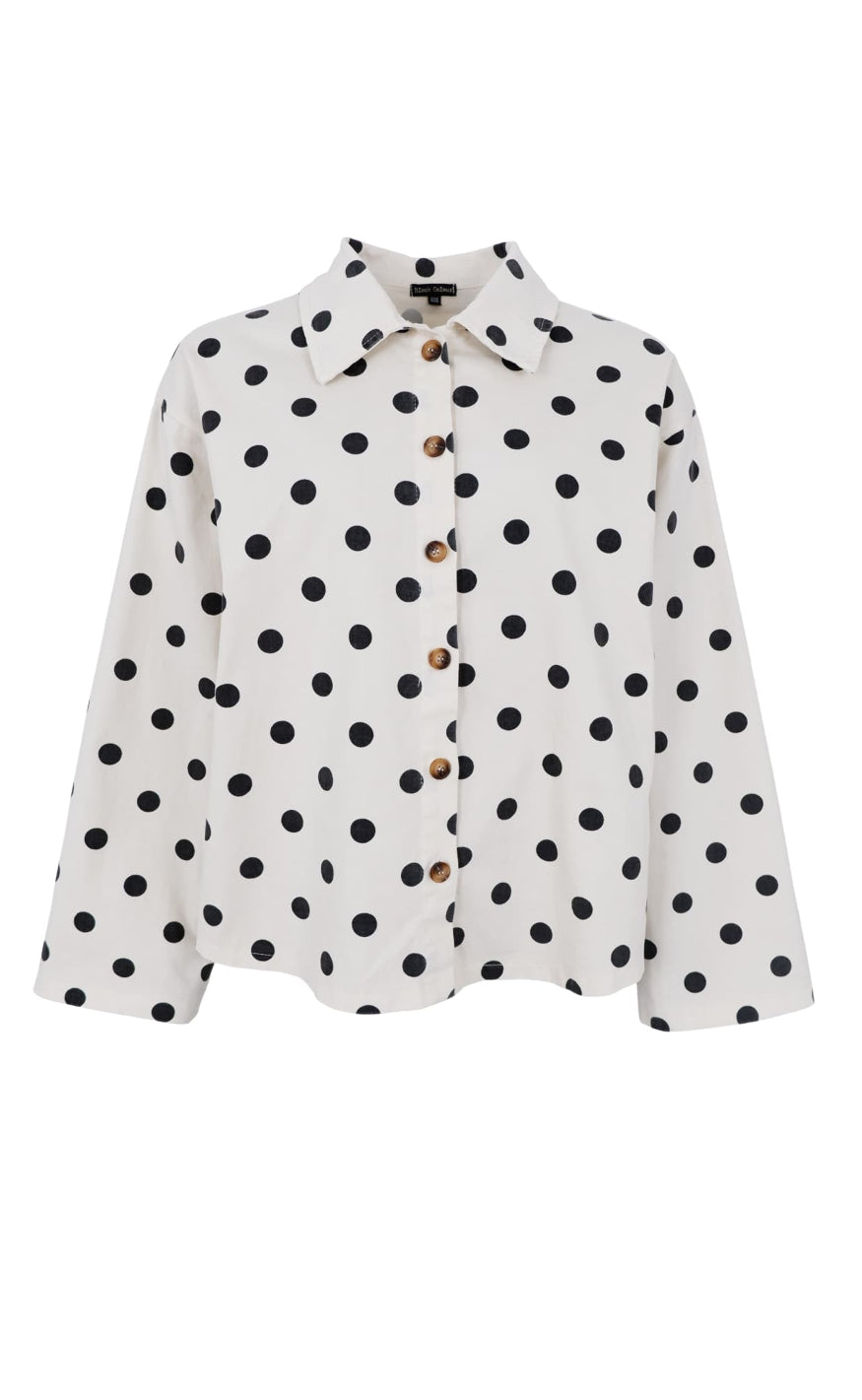 Black Colour Jakke - Ellie - White Dot