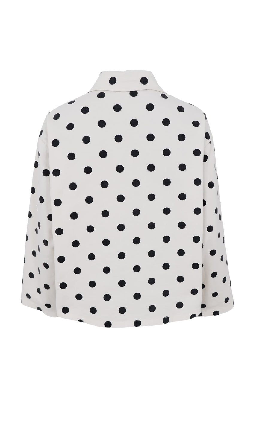 Black Colour Jakke - Ellie - White Dot