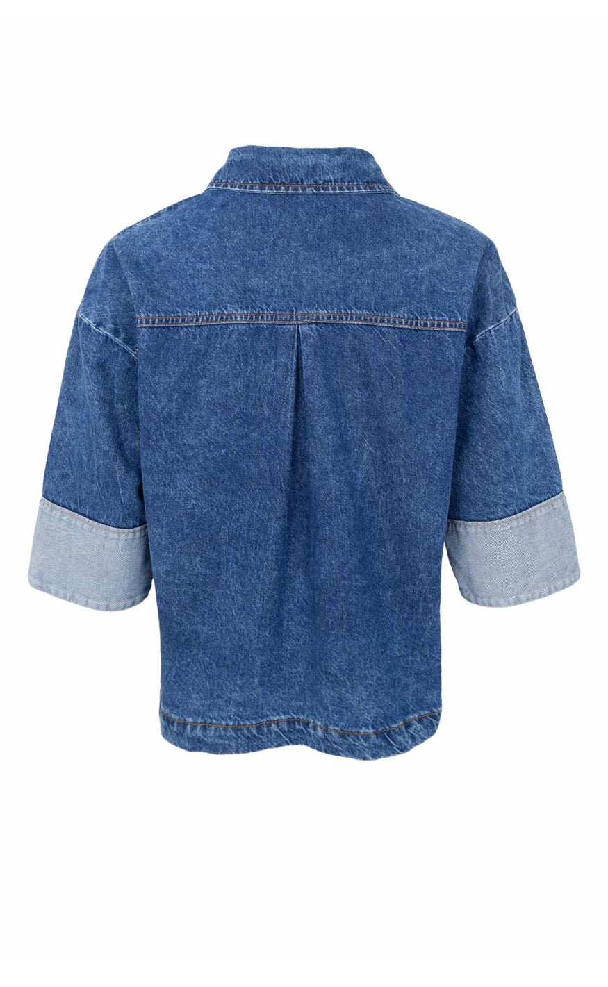 Black Colour Jakke - Izzy - Mid Blue
