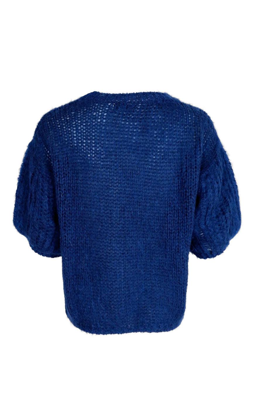 Black Colour Jumper - Casey Puff - Dark Blue