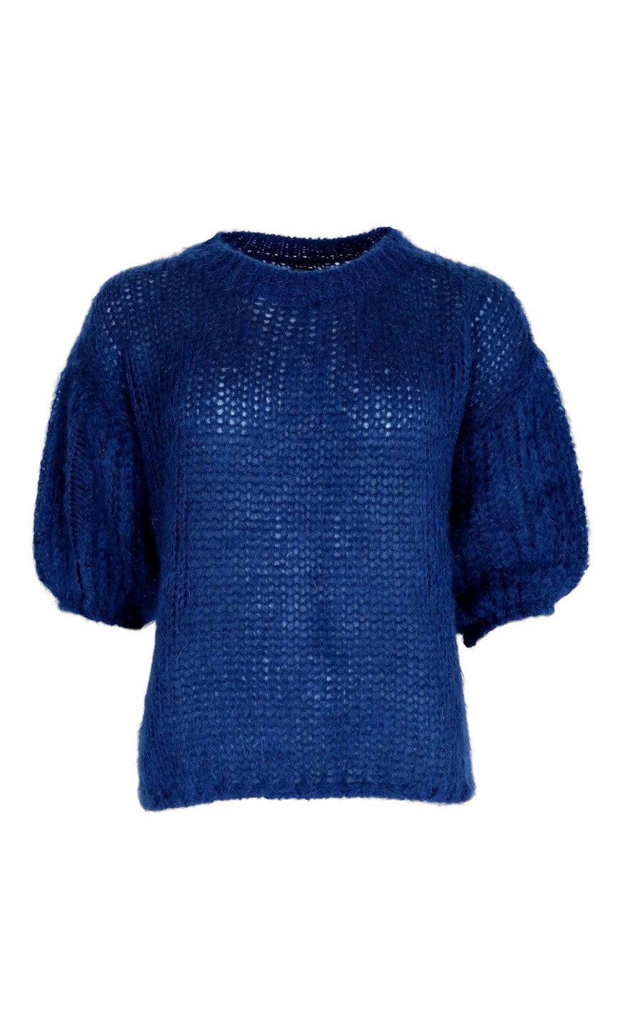 Black Colour Jumper - Casey Puff - Dark Blue