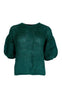 Black Colour Jumper - Casey Puff - Deep Green