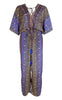 Black Colour Jumpsuit - Luna Double V-Neck - Blue Jewel