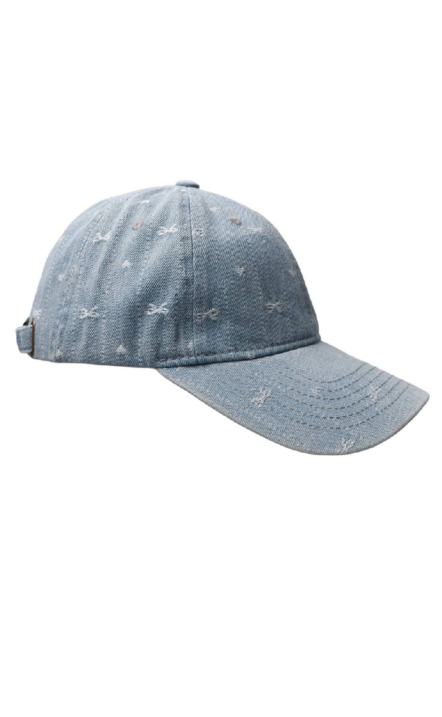 Black Colour Kasket - Bow - Lt. Denim Jaquard