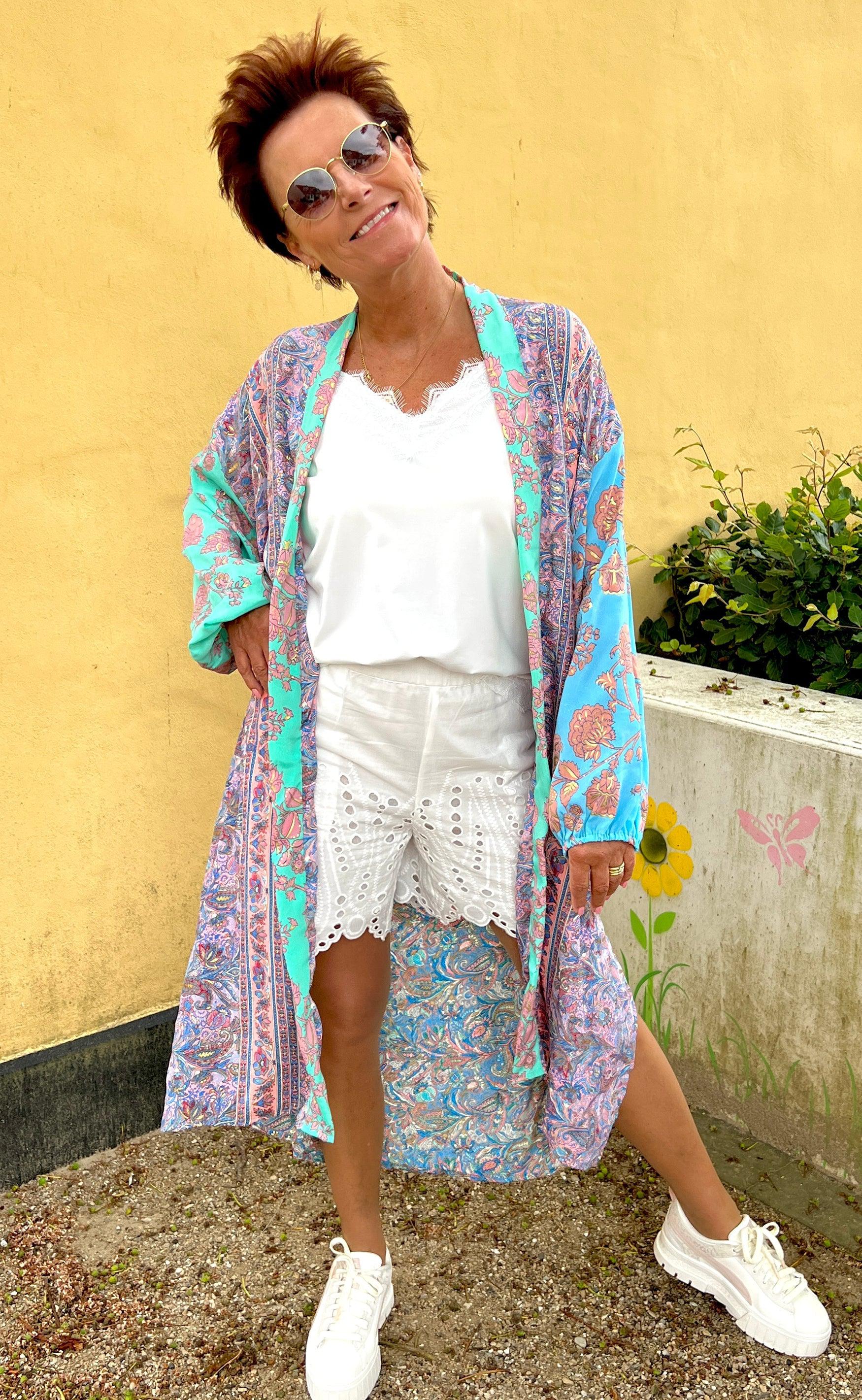 Black Colour Kimono - Luna - Tropic Mix