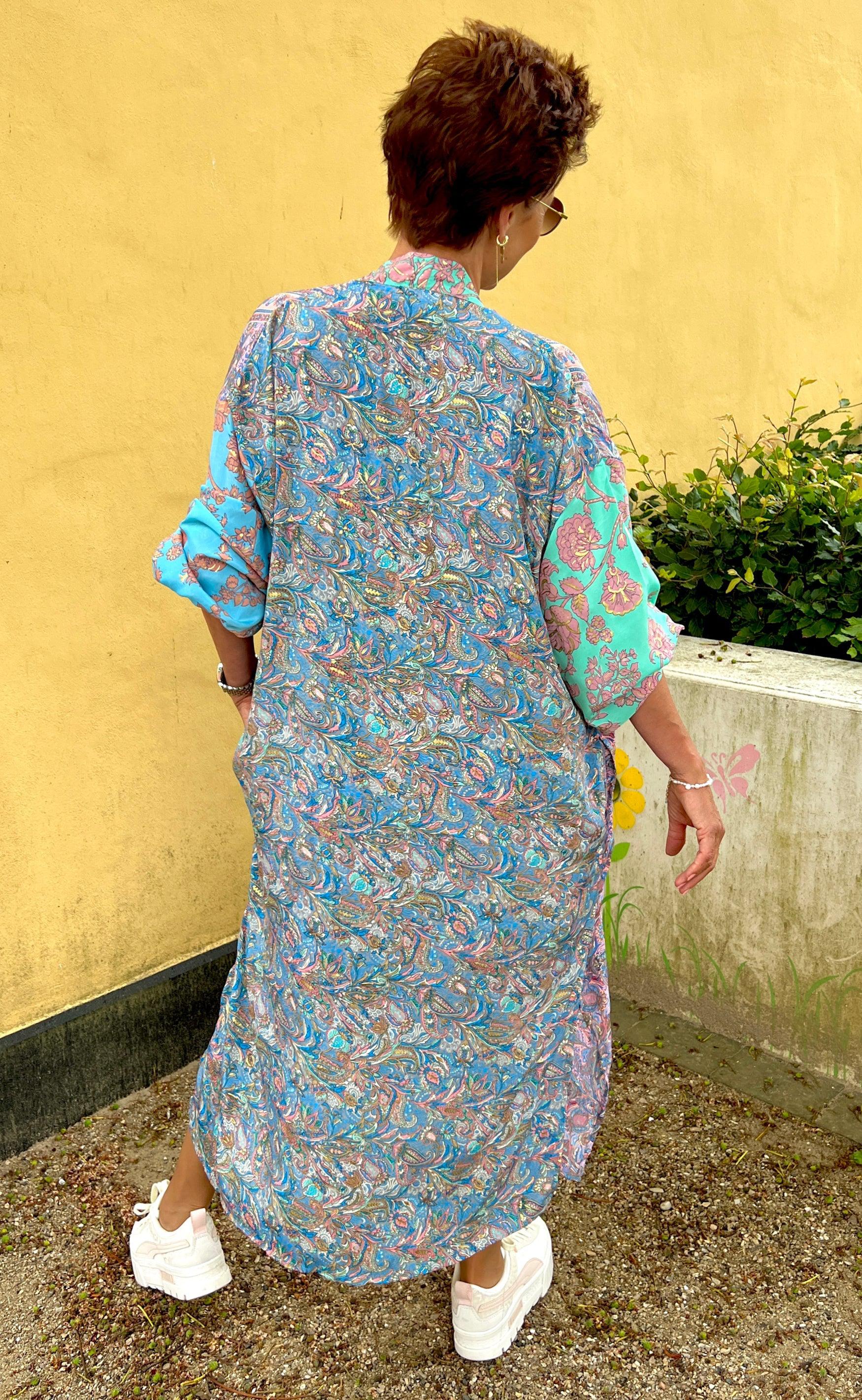 Black Colour Kimono - Luna - Tropic Mix