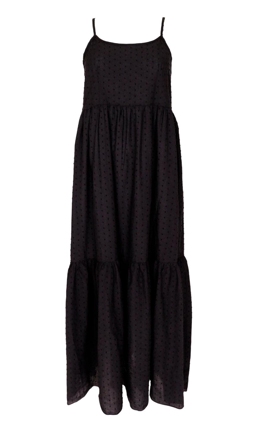 Black Colour Kjole - Dottie - Black