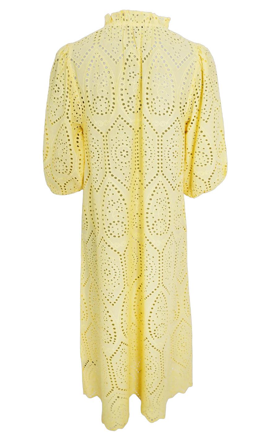 Black Colour Kjole - Elva - Pastel Yellow